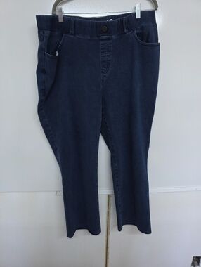 Betabrand Women's Pull On Jeans Dark Blue Size 2XL Petite Indigo